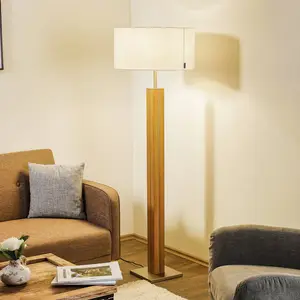 HerzBlut Dana lampadaire, chêne naturel, blanc pas cher