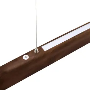 HerzBlut Arco LED suspension noyer huilé 130cmVendu parluminaire