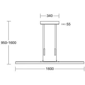 HerzBlut Leonora suspension Up&Down 160 cm noyerVendu parluminaire