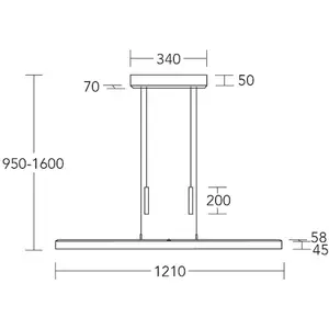 HerzBlut Suspension LED Leonora, 121 cm, bois, intensité variableVendu parluminaire