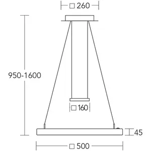 HerzBlut Suspension LED Leonora, bois, 50 cm, intensité variable pas cher