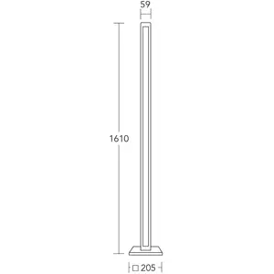 HerzBlut Lampe sur pied LED Karl G, bois/granit, intensité variableVendu parluminaire