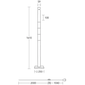 HerzBlut Lampe sur pied LED Lana del bianco, bois, intensité variableVendu parluminaire