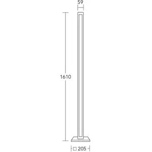 HerzBlut Lampe sur pied LED Karl K, bois, intensité variable, 161 cmVendu parluminaire