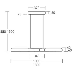 HerzBlut Suspension LED Lana del bronco, bois, intensité variableVendu parluminaire