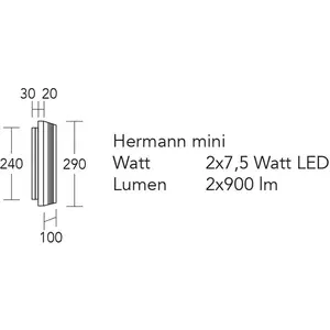 HerzBlut applique murale LED Hermann mini, chêne naturel, intensité va... pas cher