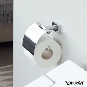 Comparateur de prix : Duravit - Karree - Porte-rouleaux avec couvercle, chrome 0099551000