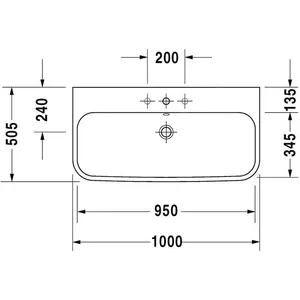 Duravit Happy D.2 Lavabo mural, 23181000001, pas cher