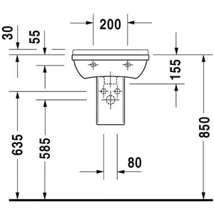 Lave-mains Duravit Starck 3 en céramique, 450x320 mm, avec trou pour robinetterie - Blanc pas cher