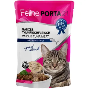 6x100g thon / crevettes Porta 21 - Nourriture pour Chat pas cher