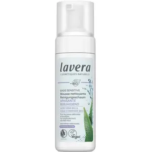 Comparateur de prix : lavera basis sensitiv Mousse nettoyante - cosmétiques naturels - végan - Aloe vera bio & Huile d'amande bio - Nettoyage du visage - formule de nettoyage naturelle - 1 x 150 ml