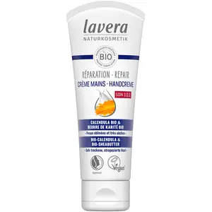 lavera Réparation Crème Mains - Cosmétiques naturels - végan - certifié - calendula bio & beurre de karité bio - 75ml pas cher