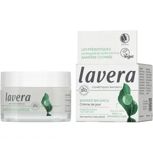 lavera Barrier Balance Crème de jour - Crème sans alcool - sans parfum - hydratante & régénérante - renforce la barrière cutanée - prébiotique - vegan - cosmétique naturelle - 50 ml pas cher