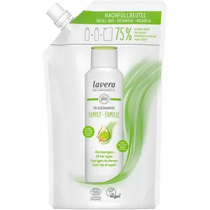 lavera Sachet recharge Shampooing Soin Famille - sans silicone - Nettoyage en douceur & Fraîcheur agréable - vegan - cosmétiques naturels - 500 ml pas cher