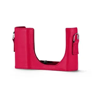 Etui et courroie en cuir Leica Rouge pour C-LUX
