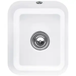 Evier 1 bac Cisterna 45 Blanc CeramicPlus avec vidage automatique TUVendu paramazon