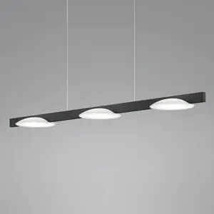 Comparateur de prix : Helestra Pole suspension LED à 3 lampes noire