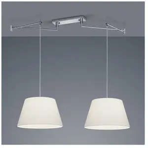 Helestra Certo suspension conique 2 lampes blanche