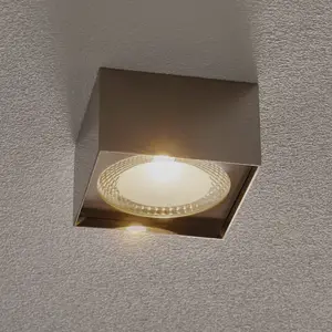 Helestra Kari plafonnier LED, angulaire, nickel pas cher