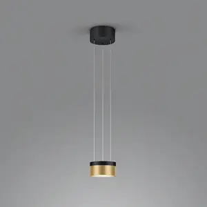 Helestra Oda suspension LED noire/dorée
