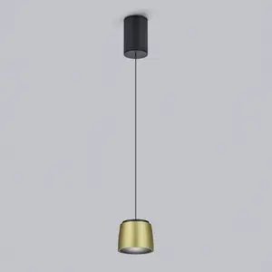 Helestra Ove suspension LED Ø9,5 cm dorée-noire pas cher