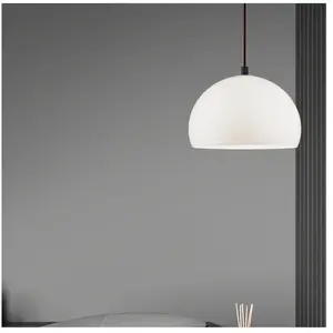 Helestra Suspension Doro - Blanc - Diamètre : 40 cm - Câble noir pas cher