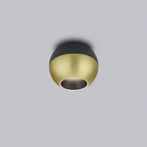 Helestra Eto spot plafond LED Ø10 cm 927 doré-noirVendu parluminaire