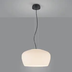 Comparateur de prix : Helestra Veda suspension en verre opale, blanche