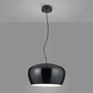 Comparateur de prix : Helestra Veda suspension en verre opale, noire