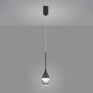 Helestra Deep suspension LED, noire mate pas cher