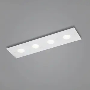 helestra NOMI Plafonnier LED rectangulaire à 4 sources lumineuses, 5-5059.07, pas cher