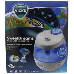 Comparateur de prix : Humidificateur SweetDreams avec projecteur d'images BLANC Vicks
