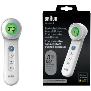 Comparateur de prix : Thermomètre sans contact + contact âge précision BLANC Braun