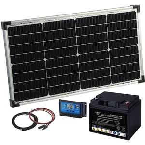 REVOLT Kit panneau solaire mobile 60 W avec batterie et régulateurVendu parcdiscount