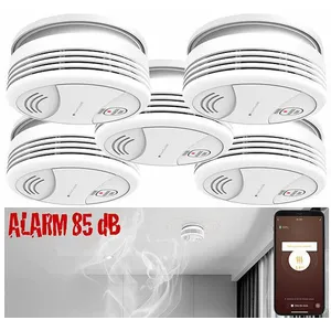 VISORTECH 5 détecteurs de fumée connectés RWM-120.app avec commande vocaleVendu paramazon