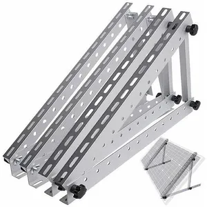 4X Support pour panneau solaire 104 cm,Toit plat PV,Aluminium,Matériel