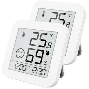 Infactory : 2 thermomètres-hygromètres numériques avec écran E-Ink pas cher