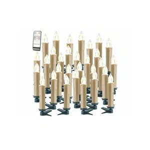 Lunartec : 30 bougies LED sans fil avec télécommande XMS-35.r - Doré pas cher