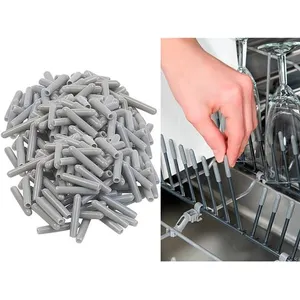 SICHLER HAUSHALTSGERATE 200 capuchons pour panier de lave-vaisselle, coloris gris pas cher