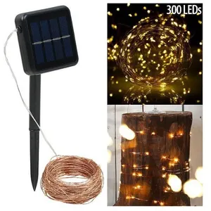 Comparateur de prix : LUNARTEC Guirlande lumineuse solaire en fils de cuivre - 32 m - 300 LE...