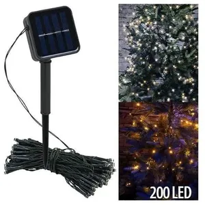 Comparateur de prix : LUNARTEC Guirlande lumineuse solaire 22 m - 200 LED blanc chaud