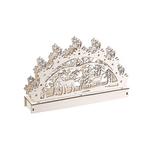 Britesta Arche lumineuse en bois motif Père Noël & renne pas cher