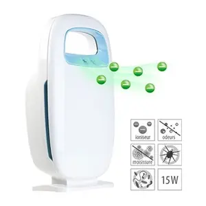 Purificateur d'air & ioniseur à 5 niveaux et 4 filtres, pour pièce jus...
