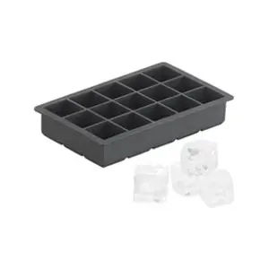 Comparateur de prix : Pearl : Moule à glaçons en silicone 500 ml pour 15 glaçons 3 x 3 x 3 cm