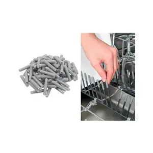 SICHLER HAUSHALTSGERATE 100 capuchons pour panier de lave-vaisselle, coloris gris pas cher