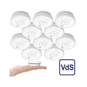 Comparateur de prix : VISORTECH : 10 détecteurs de fumée photoélectriques certifiés VdS RWM-390