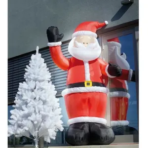 infactory Père Noël gonflable avec bras mécanique - 270 cm pas cher