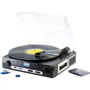 Tourne-disque lecteur cassette USB & enregistreur MP3