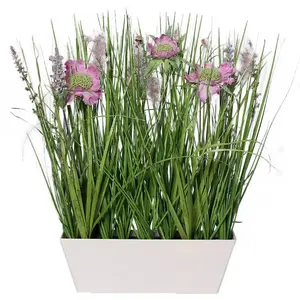 Chaks 57266-03, Pot Arrangement floral artificiel 37cm, Rose pas cher