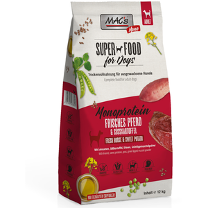 Comparateur de prix : 12kg Mono cheval MAC's nourriture pour chien sec